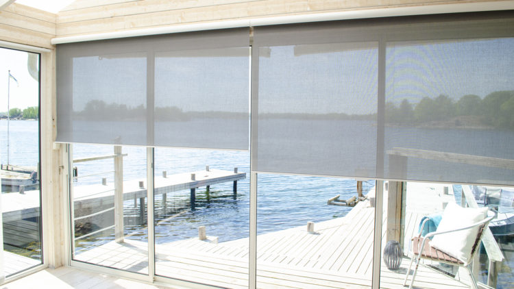 Markisol water view custome made motorized rollerblinds